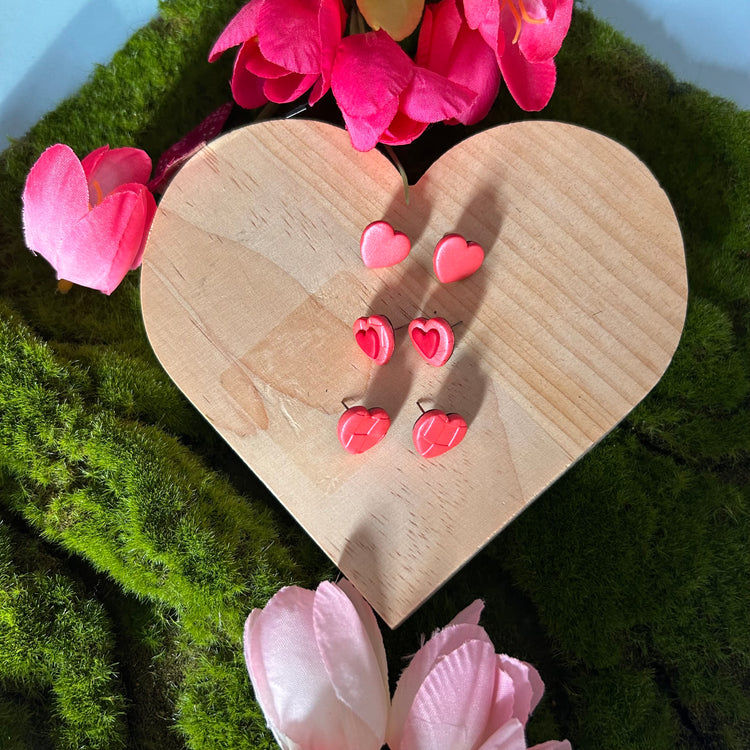 Heart Studs (multiple pairs)