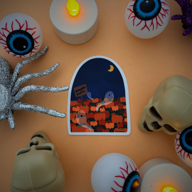 Spooky Pumpkin Patch Vinyl Sticker