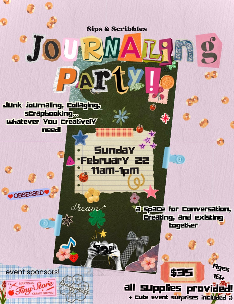 Sips & Scribbles: Adult Journaling Party @ My Studio! TICKET