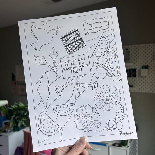 FREE PALESTINE Coloring Sheet