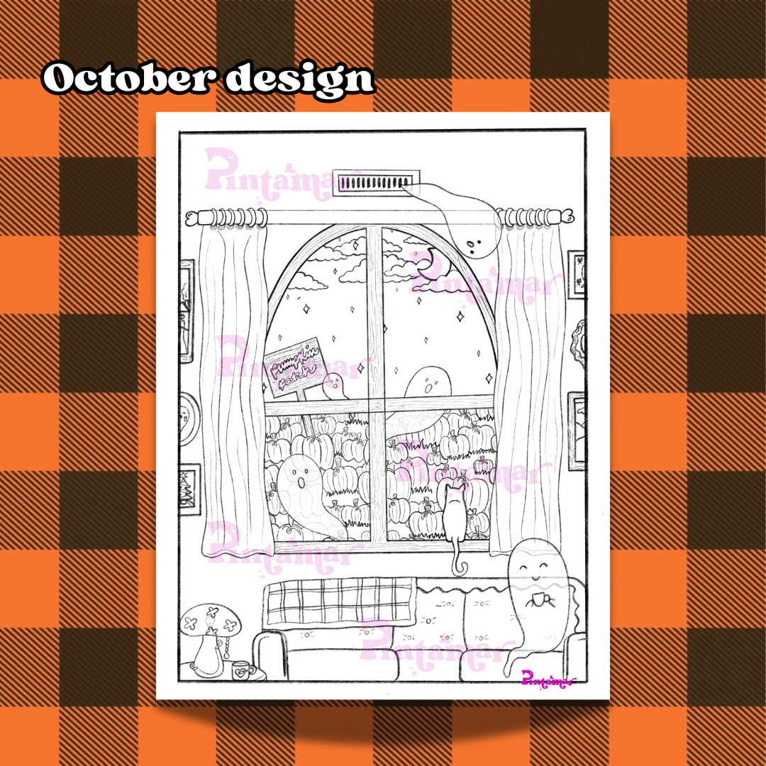 Monthly Coloring Page Subscription (Snail Mail Club)