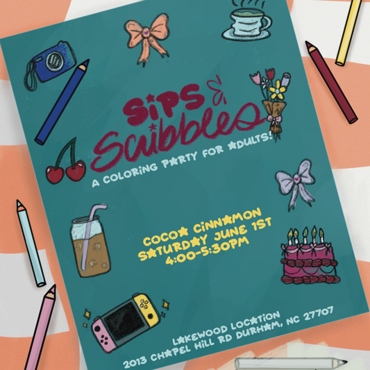 Sips & Scribbles: A Coloring Party for Adults! TICKET