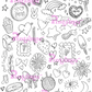 Cute Things! 🌸 Coloring / Sticker Sheet (Print at home)