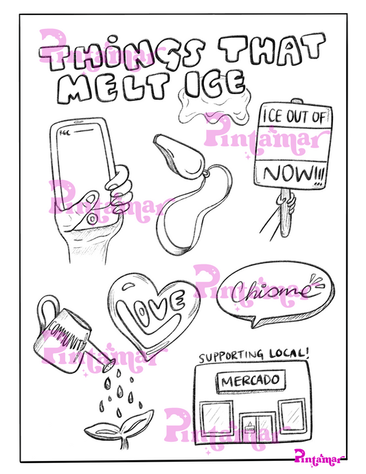 Things that Melt ICE (Community) 🧊 Coloring Page