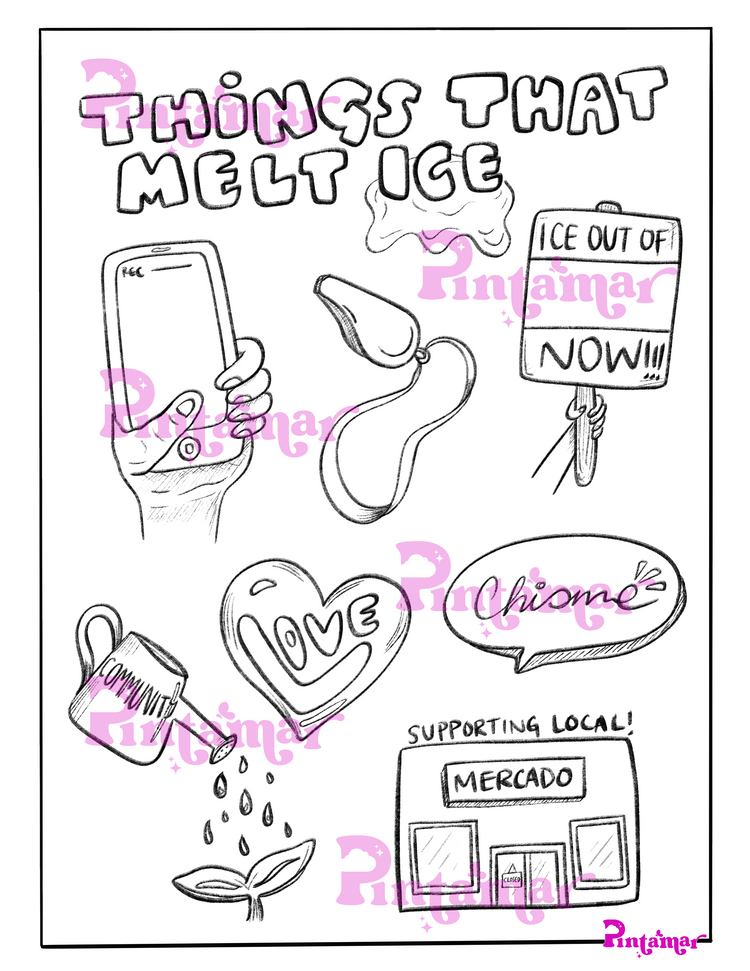 Things that Melt ICE (Community) 🧊 Coloring Page