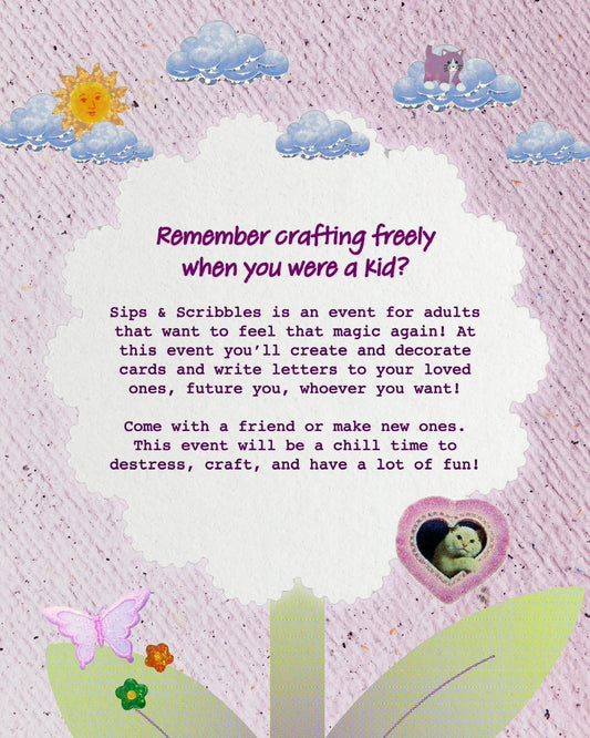 Sips & Scribbles: Letter Writing & Journaling Party