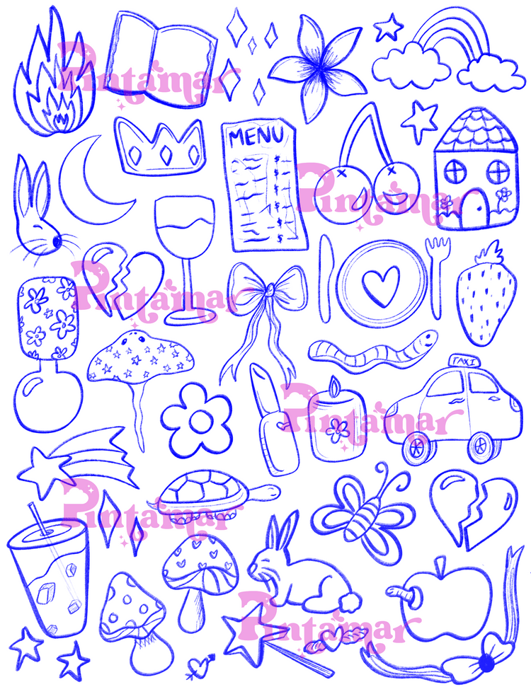 All Things Travel! 🚕 Coloring / Sticker Sheet