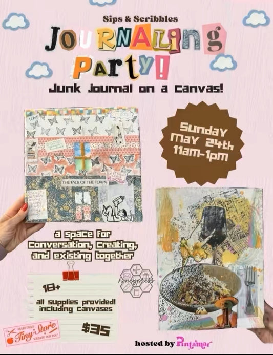 Sips & Scribbles: Adult Journaling Party @ The Scrap Exchange!