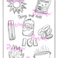 Things that Melt ICE 🧊 Coloring Page